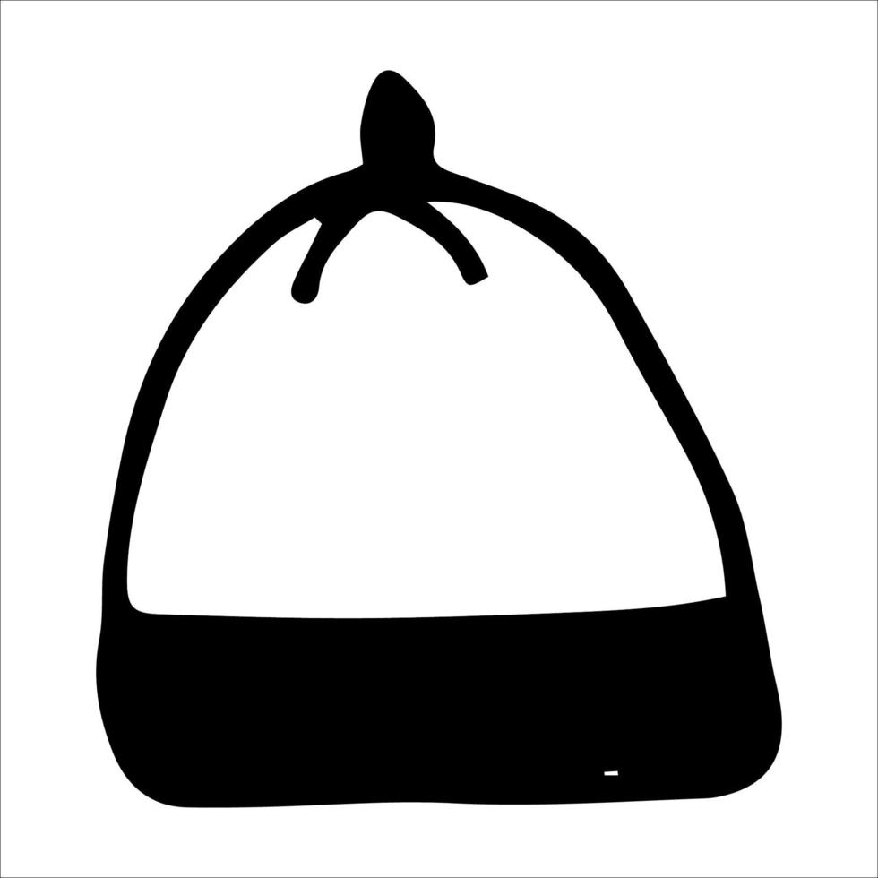 vector elemento único tocado sombrero bw silueta