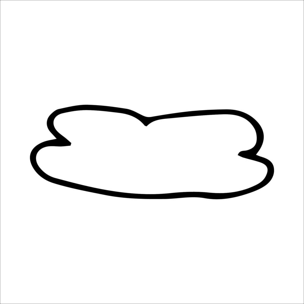 Vector single element cloud. a black silhouette