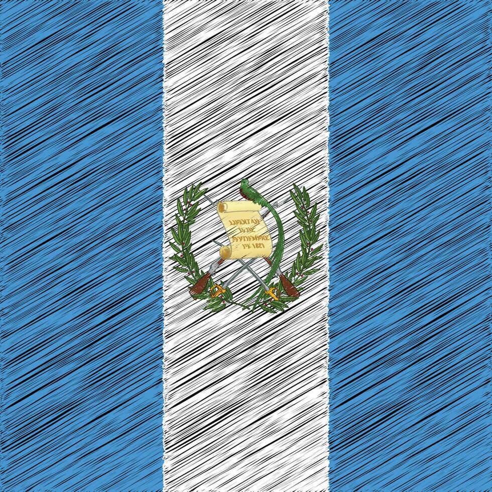 Guatemala Independence Day 15 September, Square Flag Design vector