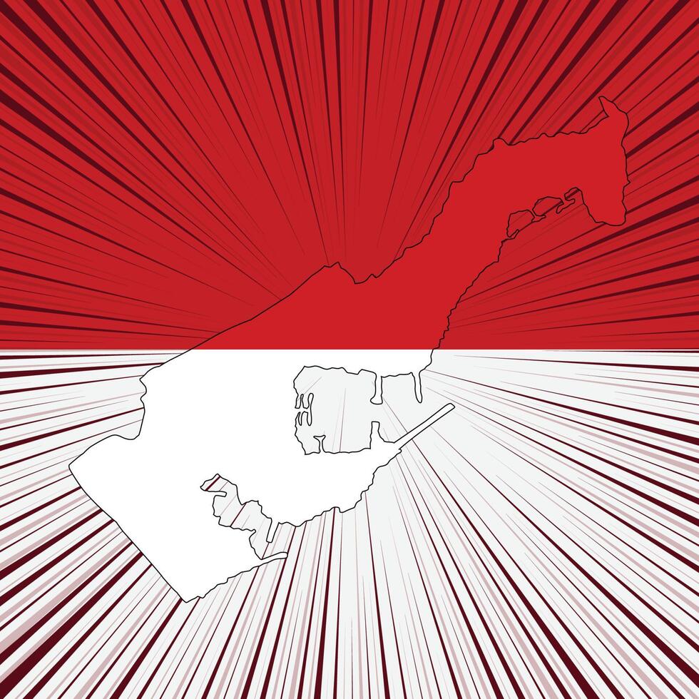 Monaco National Day Map Design vector