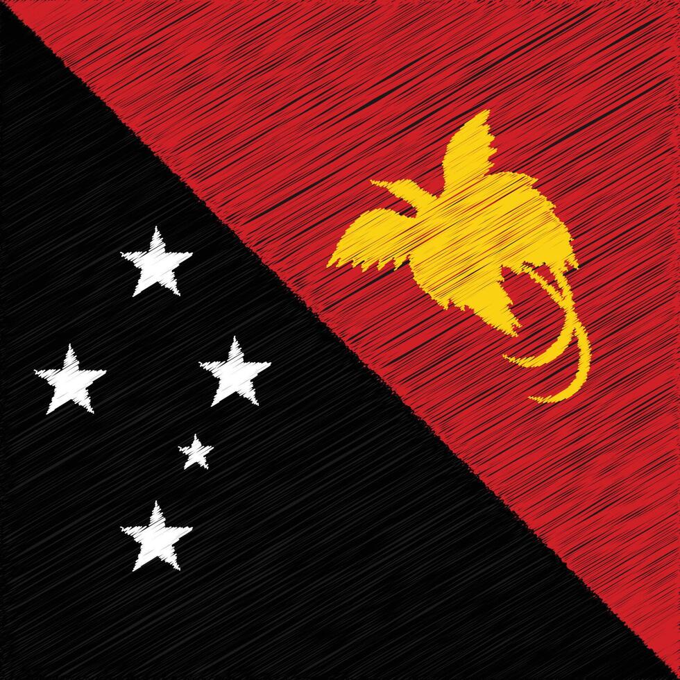 Papua New Guinea Independence Day 16 September, Square Flag Design vector