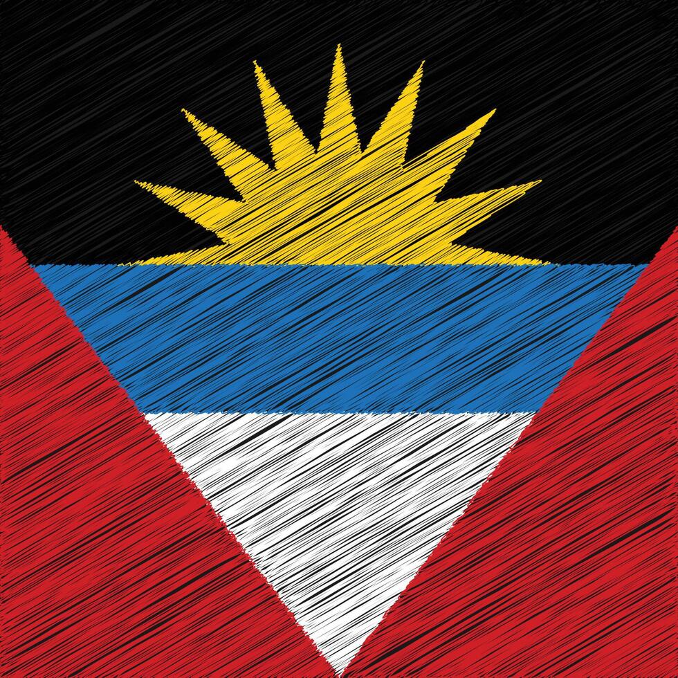 Antigua and Barbuda Independence Day 1 November, Square Flag Design