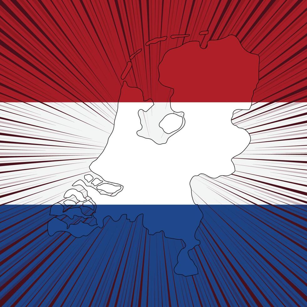 Netherlands Liberation Day Map Design vector