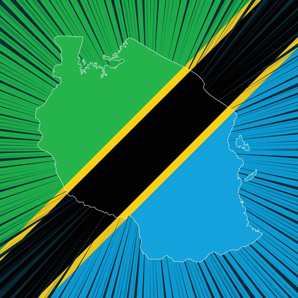 Tanzania Independence Day Map Design vector