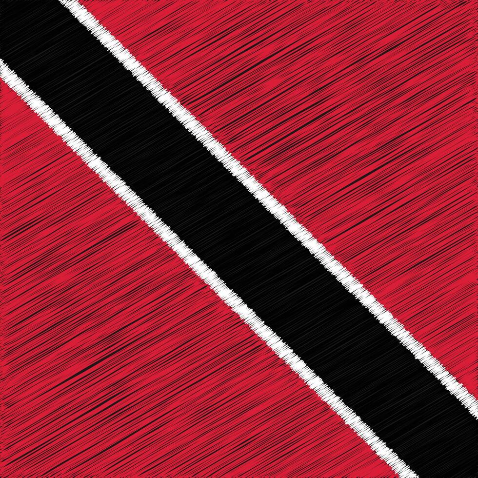 Trinidad and Tobago Independence Day 31 August, Square Flag Design vector