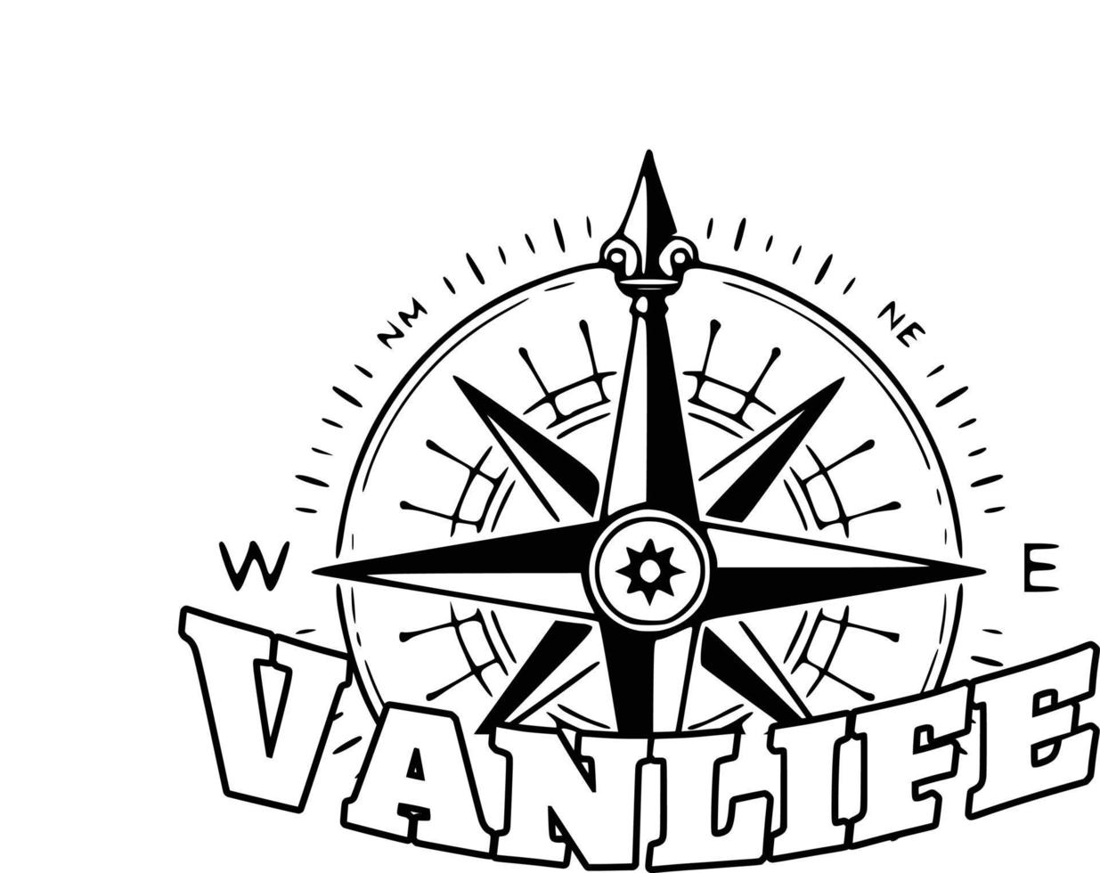 Vanlife Print Mug Design vector