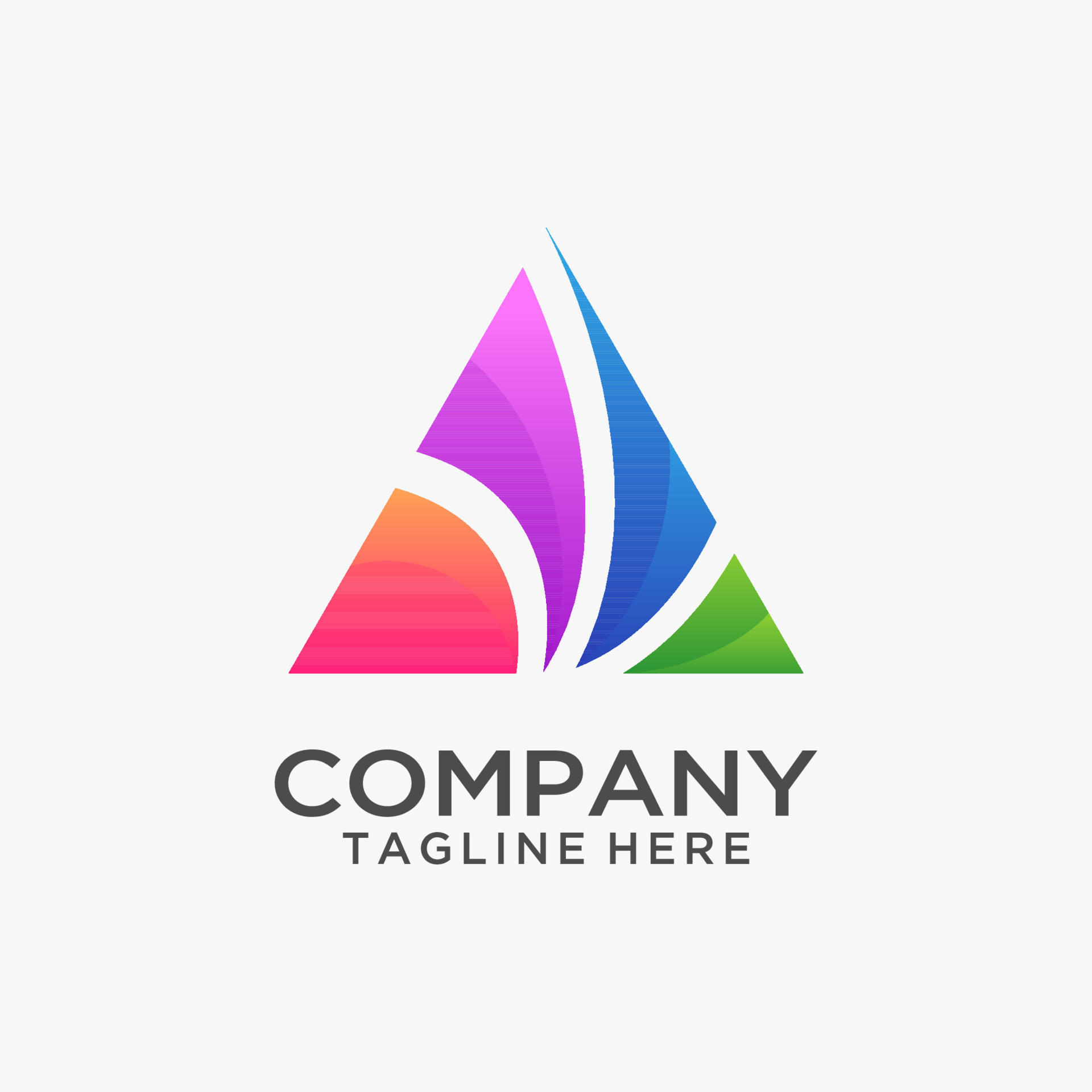 Triangle business logo design 10065898 Vector Art at Vecteezy