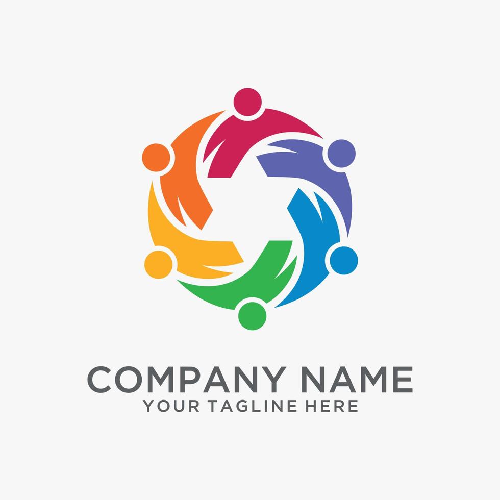 Teamwork group logo design 10065987 Vector Art at Vecteezy