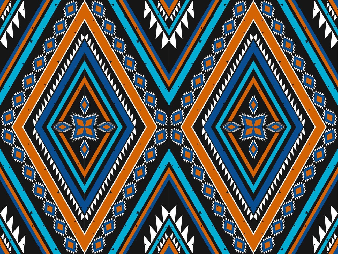 patrón geométrico étnico sin fisuras tradicional. diseño para fondo, papel tapiz, ilustración vectorial, tela, ropa, batik, alfombra, bordado. vector