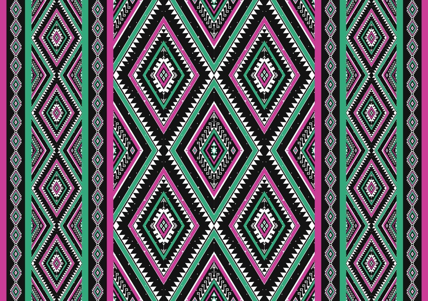 étnico geométrico oriental de patrones sin fisuras tradicional. estilo tribal a rayas. diseño para fondo, papel tapiz, ilustración vectorial, tela, ropa, batik, alfombra, bordado. vector