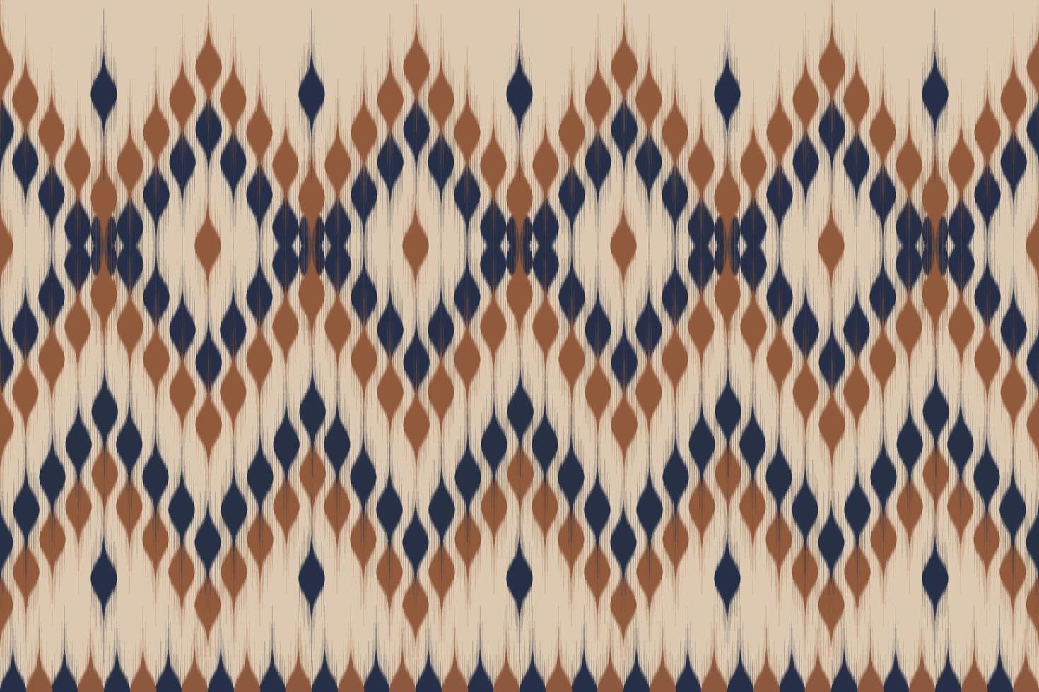 Beautiful ikat seamless pattern. Ethnic oriental style. Design for background, illustration, wrapping, clothing, batik, fabric, embroidery. vector