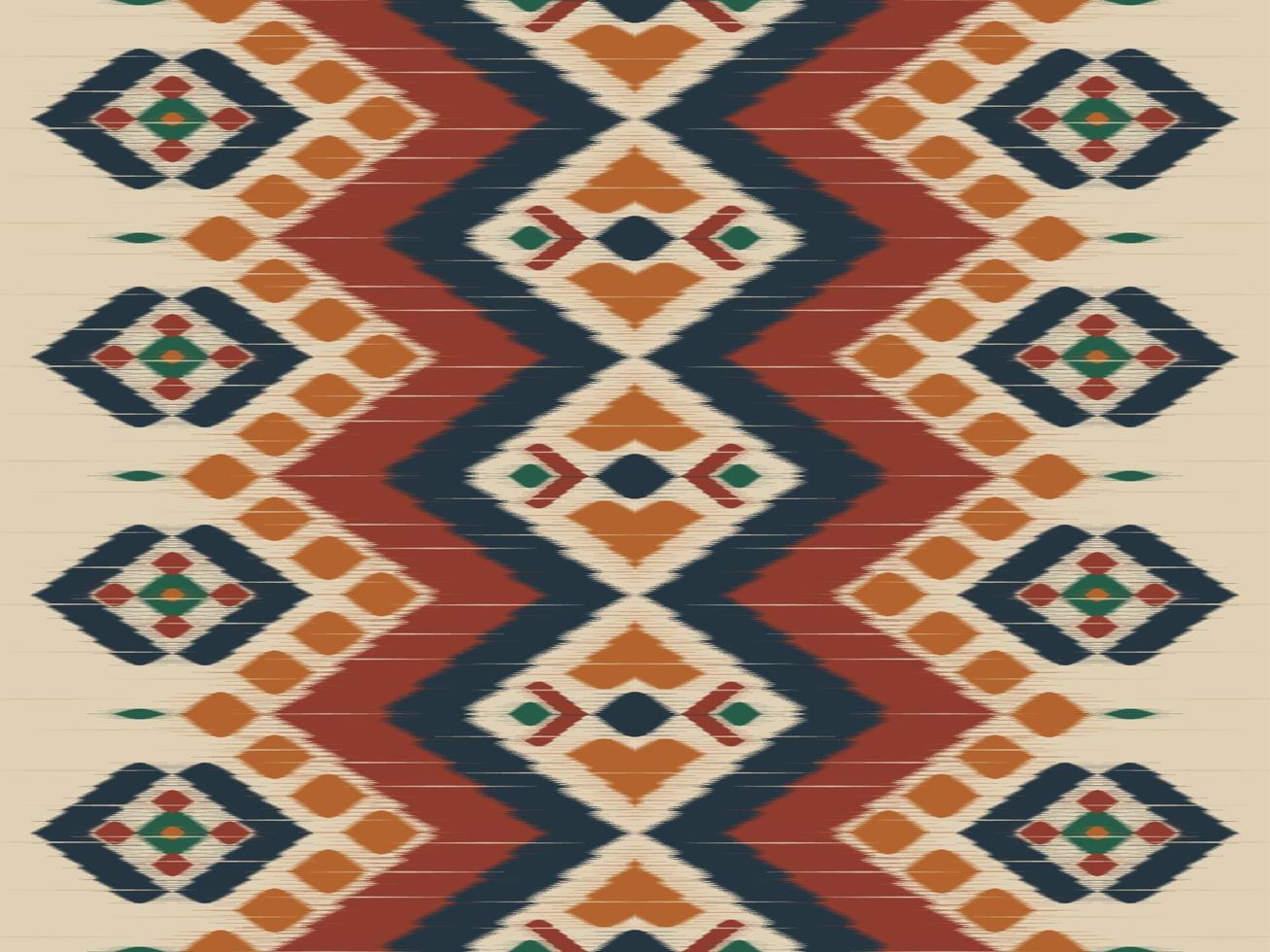 arte ikat colorido abstracto. patrón étnico sin costuras en tribal. estilo mexicano a rayas. diseño para fondo, ilustración, envoltura, ropa, batik, tela, bordado. vector