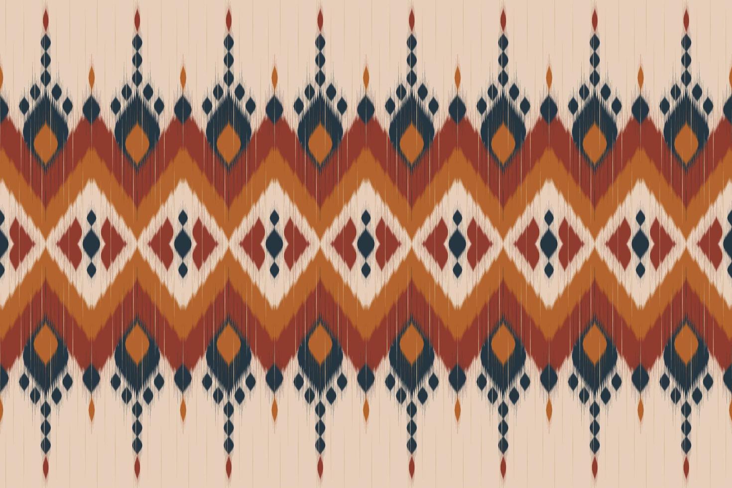 arte ikat colorido abstracto. patrón étnico sin costuras en tribal. estilo mexicano a rayas. diseño para fondo, ilustración, envoltura, ropa, batik, tela, bordado. vector