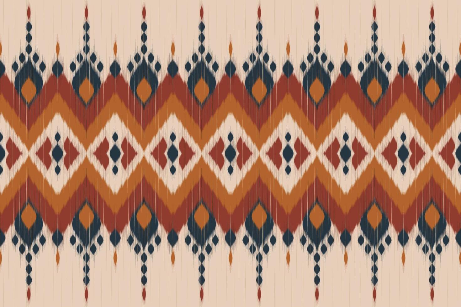 Abstract colorful ikat art. ethnic seamless pattern in tribal. Striped Mexican style. Design for background, illustration, wrapping, clothing, batik, fabric, embroidery. vector