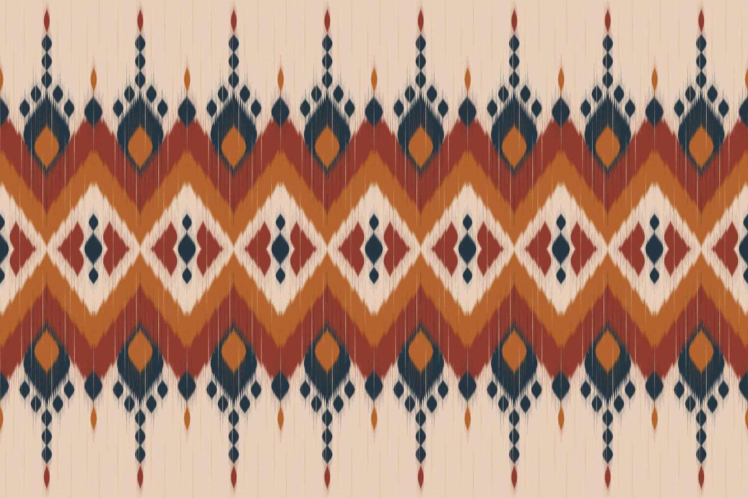 Abstract colorful ikat art. ethnic seamless pattern in tribal. Striped Mexican style. Design for background, illustration, wrapping, clothing, batik, fabric, embroidery. vector