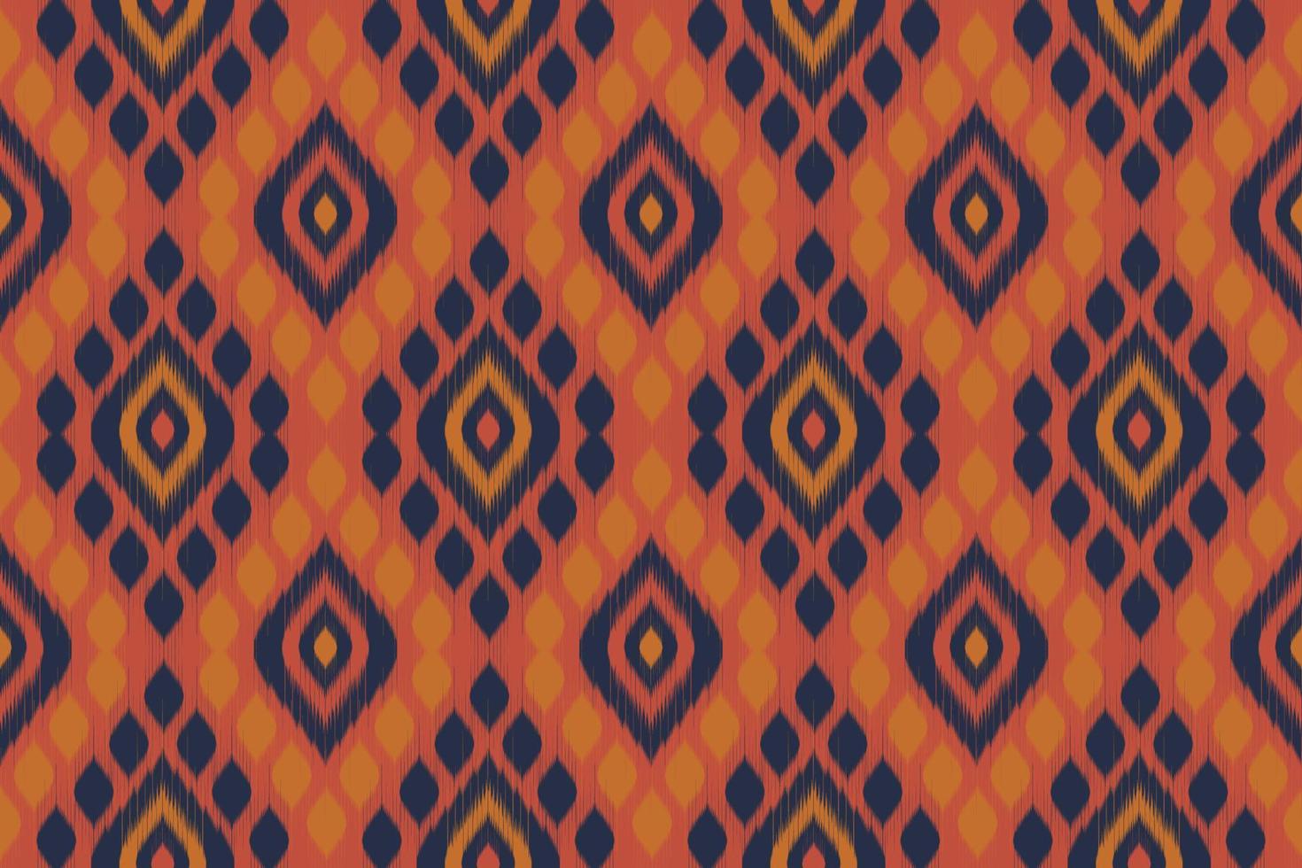 Beautiful ikat seamless pattern. Ethnic oriental style. Design for background, illustration, wrapping, clothing, batik, fabric, embroidery. vector