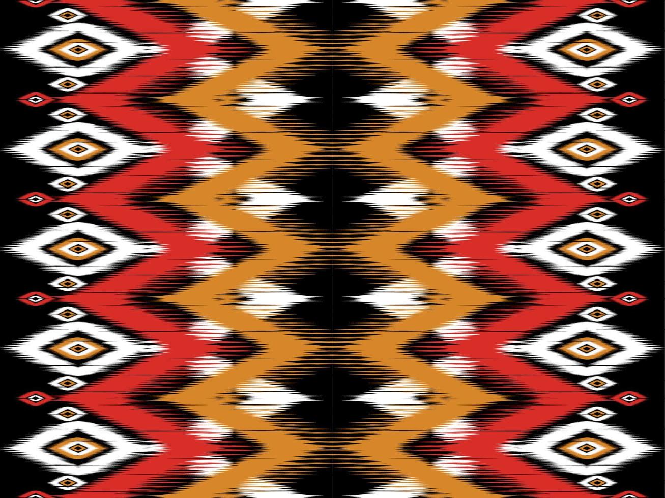 patrón ikat en tribal. geométrico étnico tradicional. estilo mexicano a rayas. diseño para fondo, papel tapiz, ilustración vectorial, tela, ropa, batik, alfombra, bordado. vector