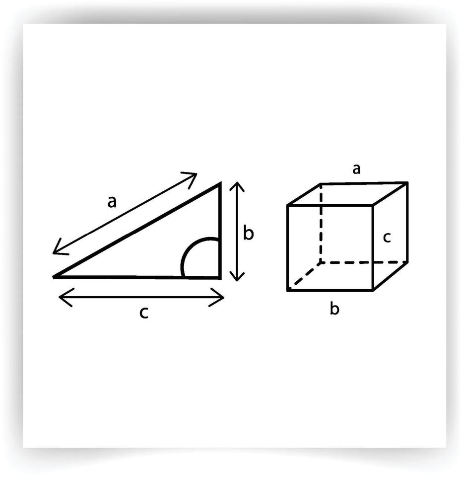 Basic stereometry shapes line set of cuboid octahedron pyramid prism cube cone cylinder torus isolated vector illustrationv