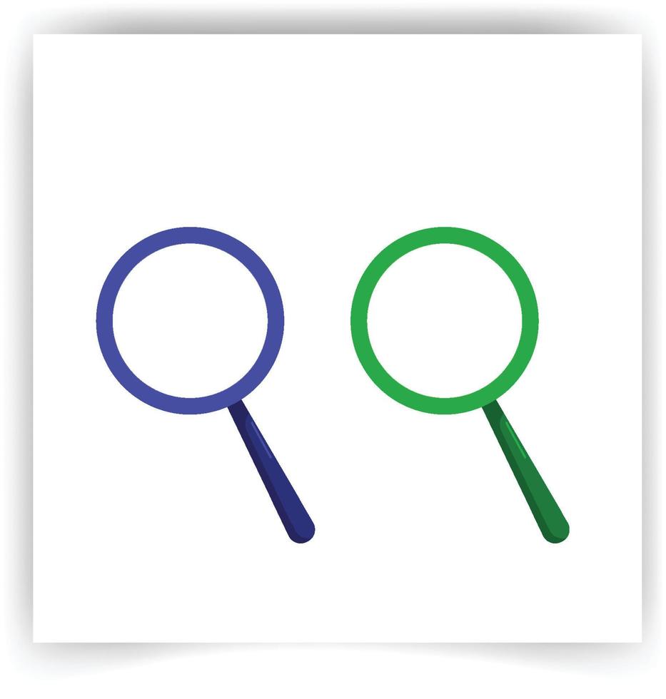 Vector magnifying glass icon with reflection