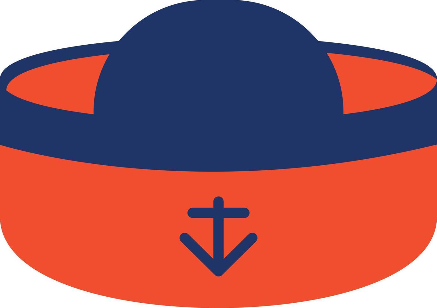 icono de color de sombrero de marinero vector