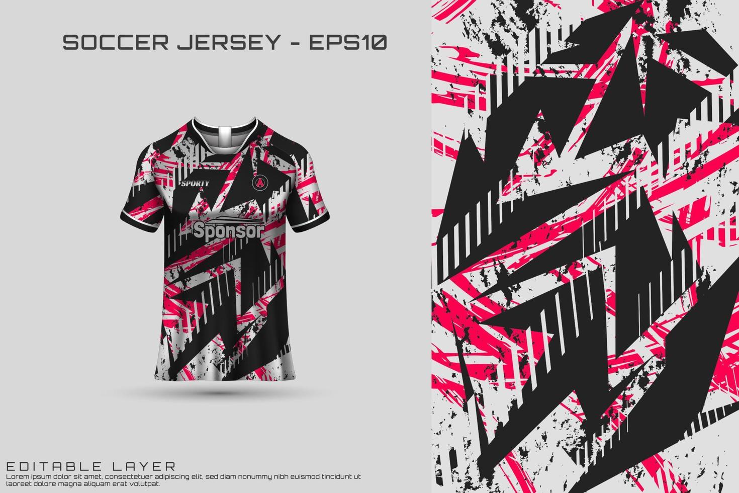 Sports jersey and t-shirt template sports jersey design vector. Sports design for football, racing, gaming jersey. Vector. vector