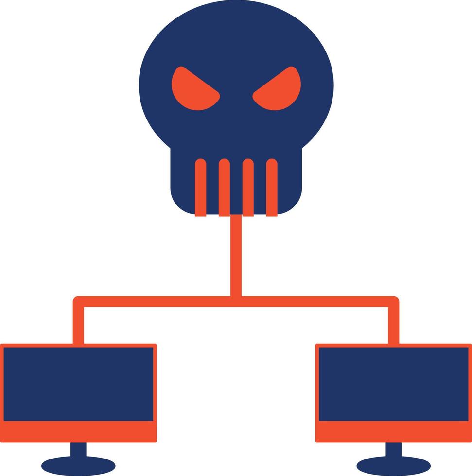 Network Hack Color Icon vector