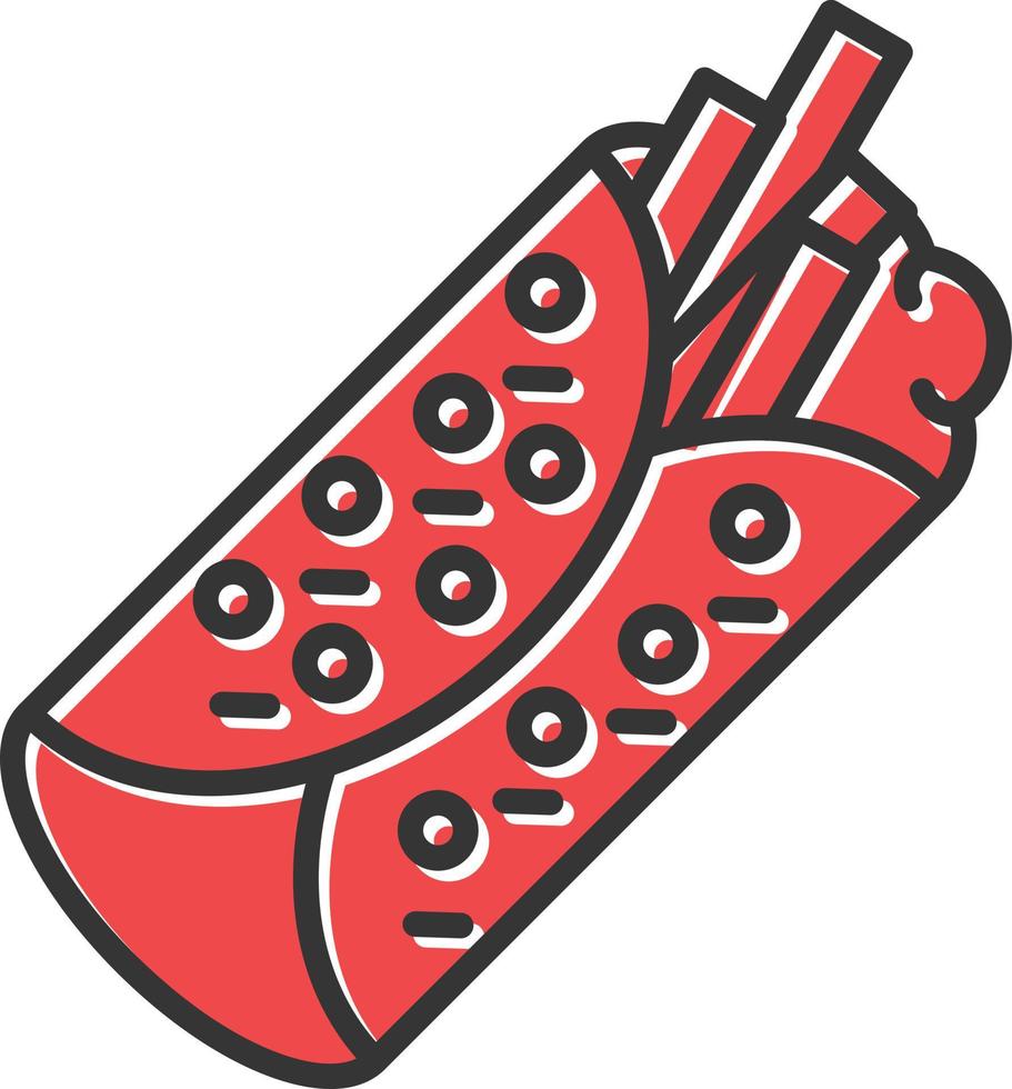 Fajita Filled Retro vector