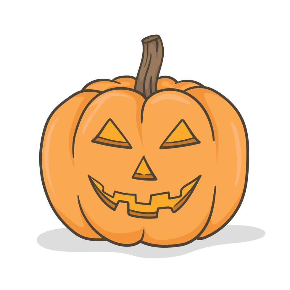 Halloween pumpkin on white background vector