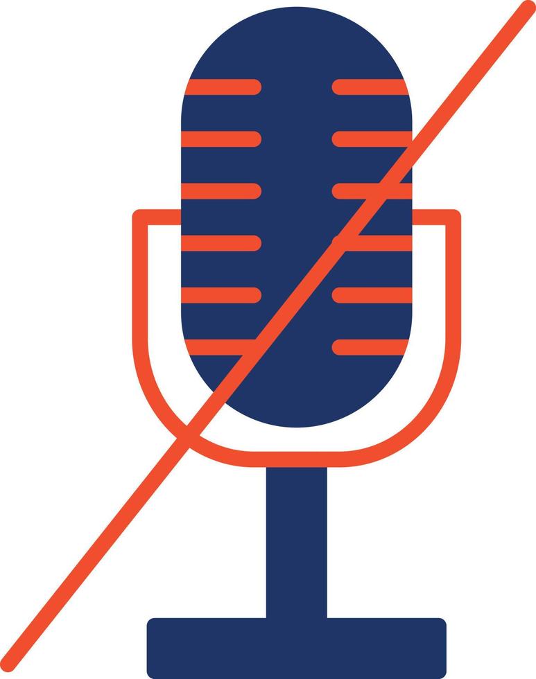 Microphone Mute Color Icon vector