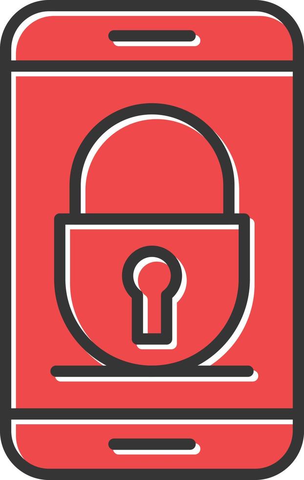 Security Filled Retro vector