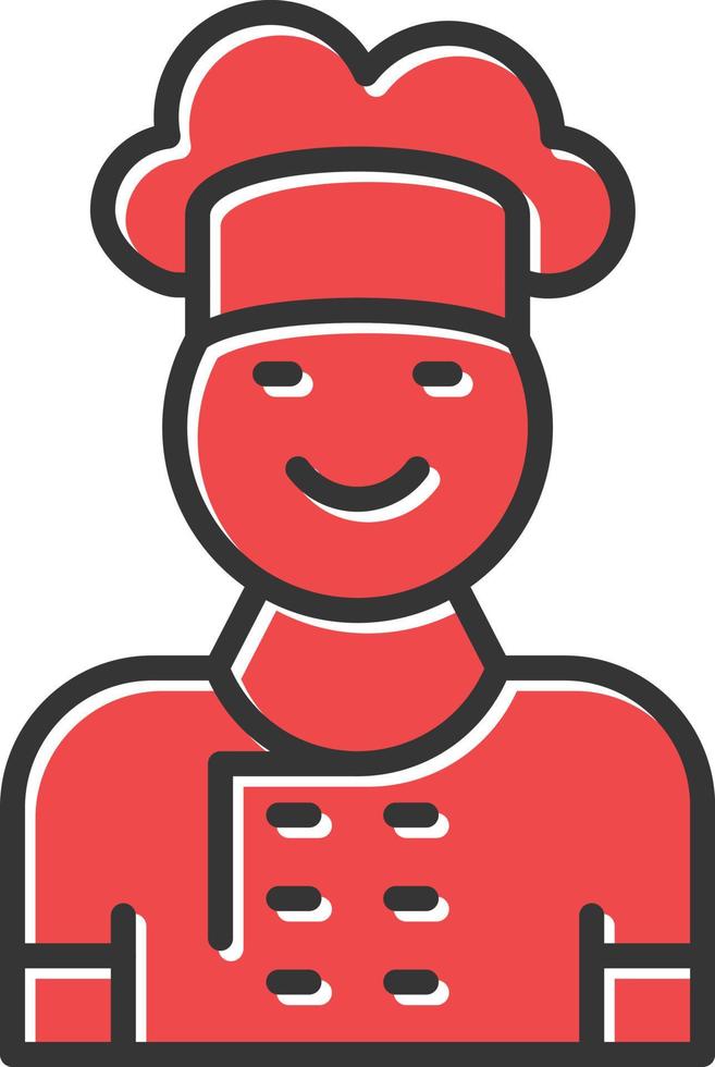 chef lleno retro vector