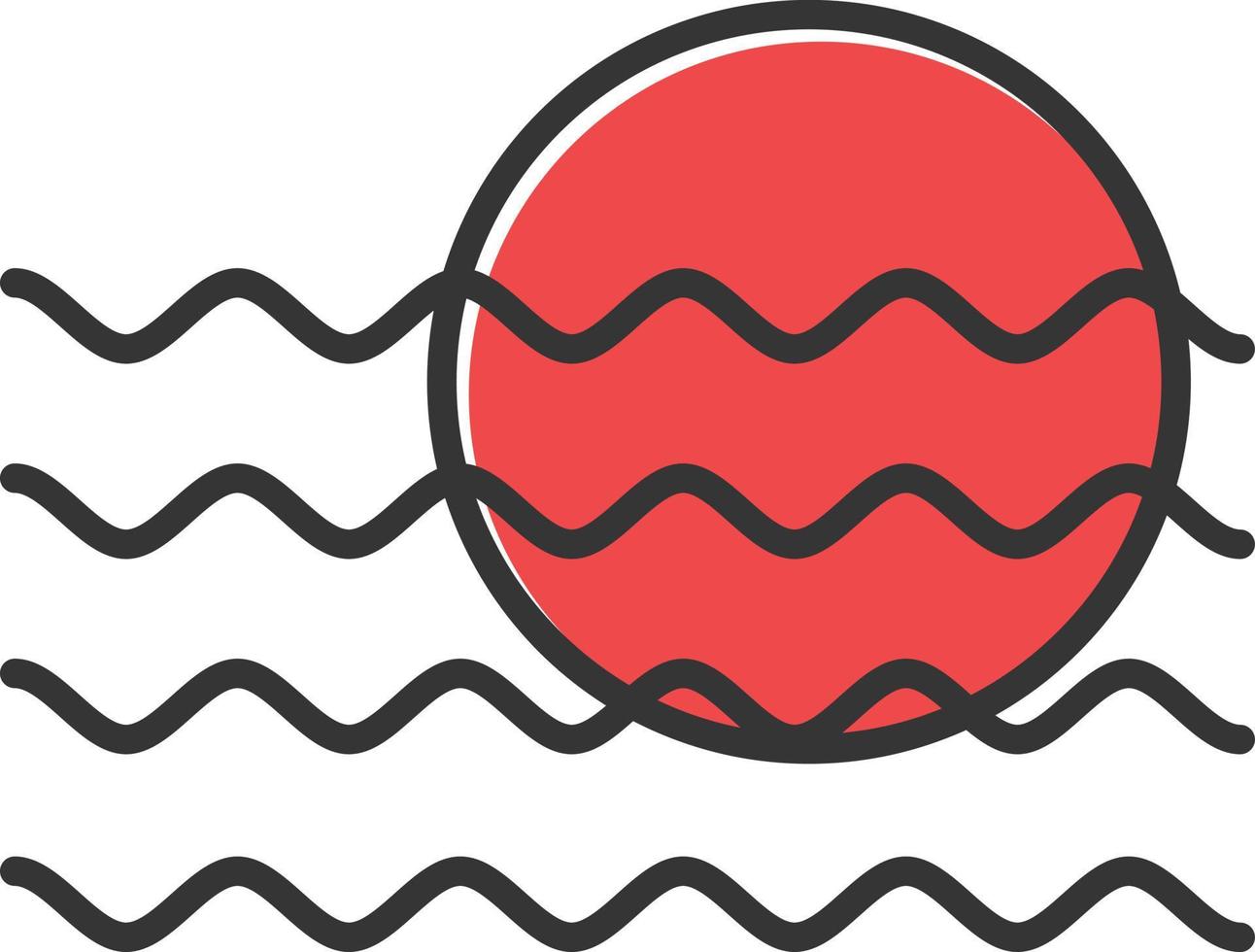 Sea Water Filled Retro vector