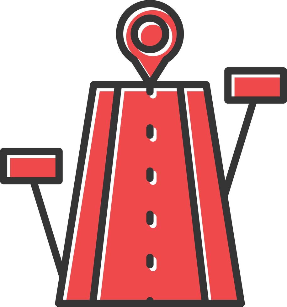 Road Filled Retro vector