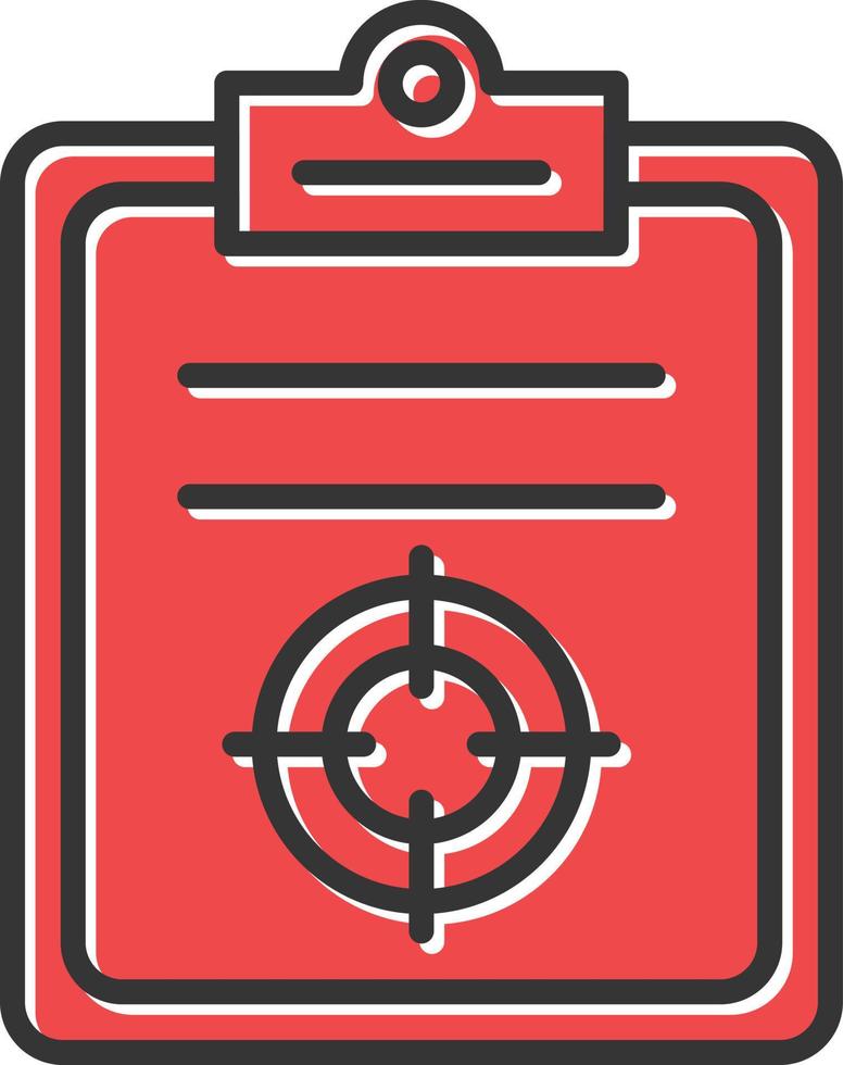 Target Filled Retro vector