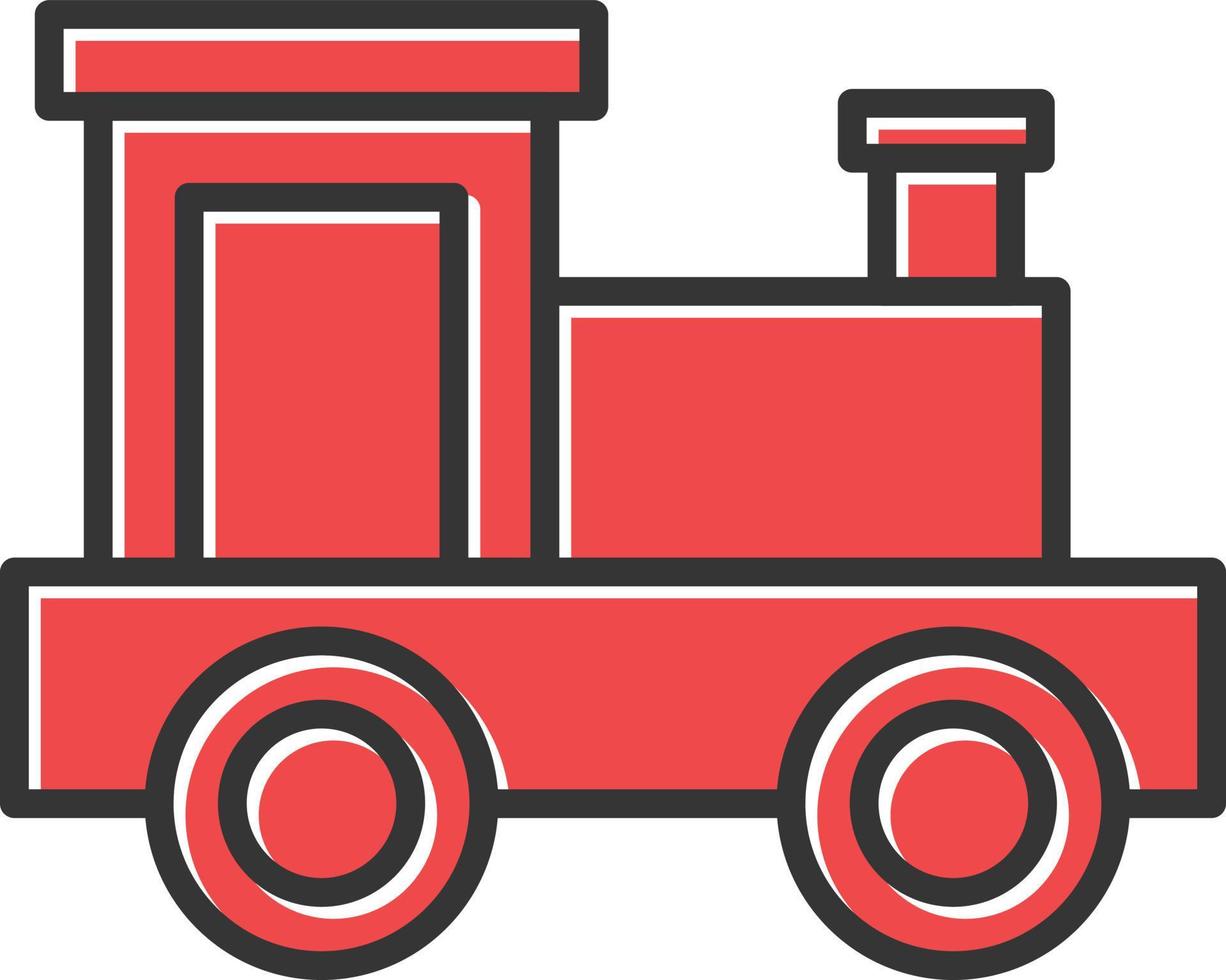 Toy Train Filled Retro vector