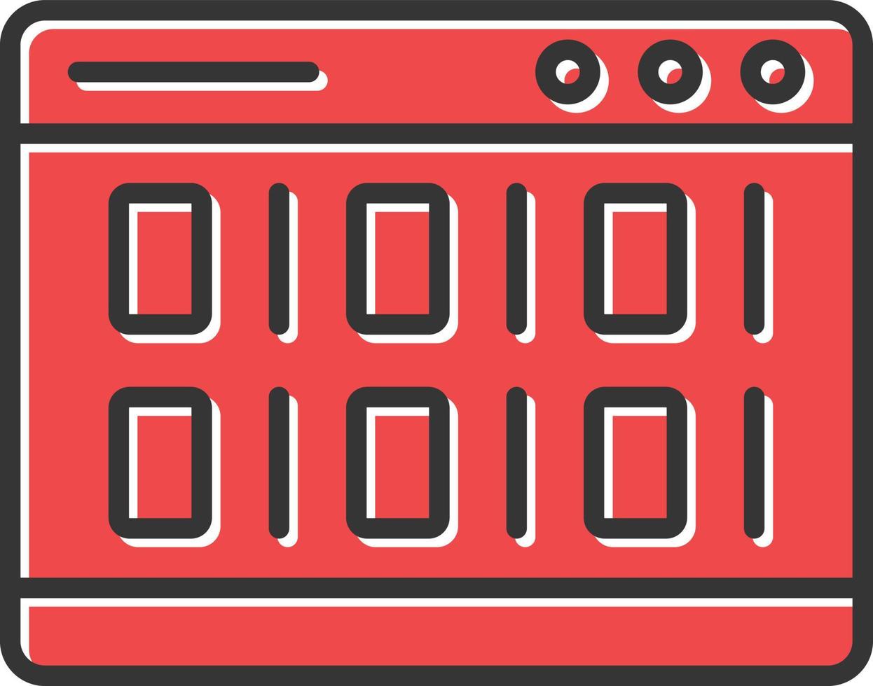 Coding  Filled Retro vector