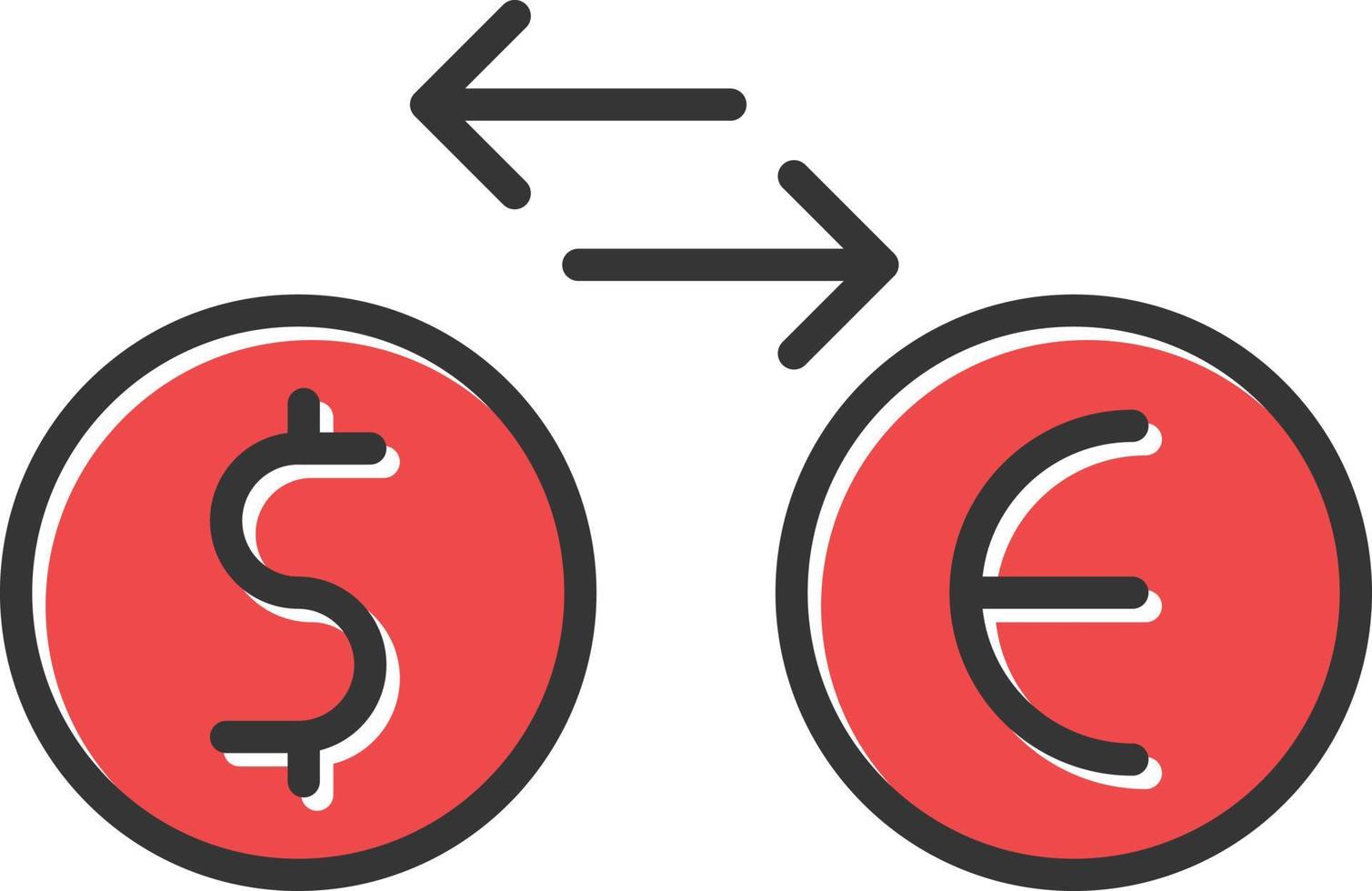 Currency Exchange Filled Icon vector
