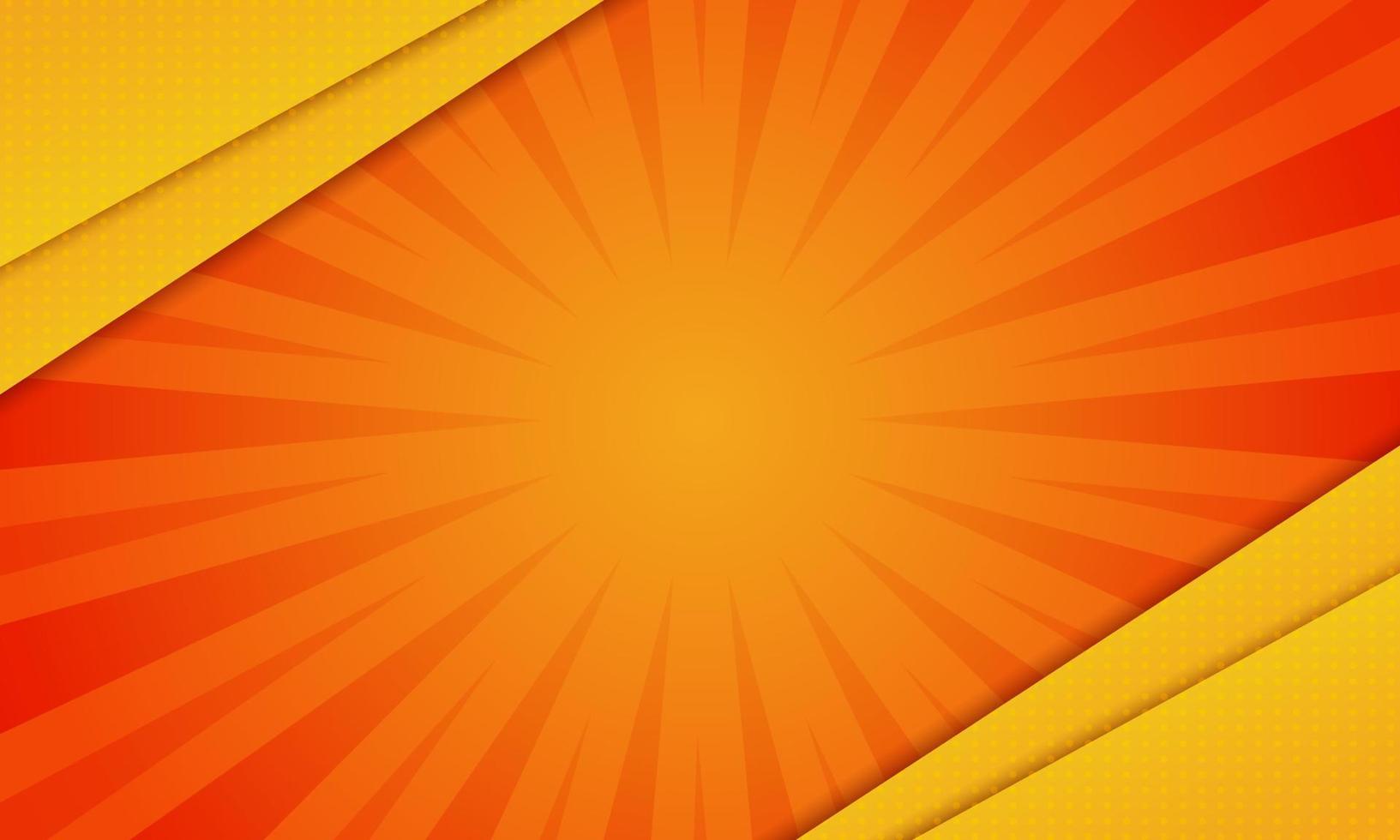 Yellow Burst vector background. Cartoon sun light Background. Yellow comic background