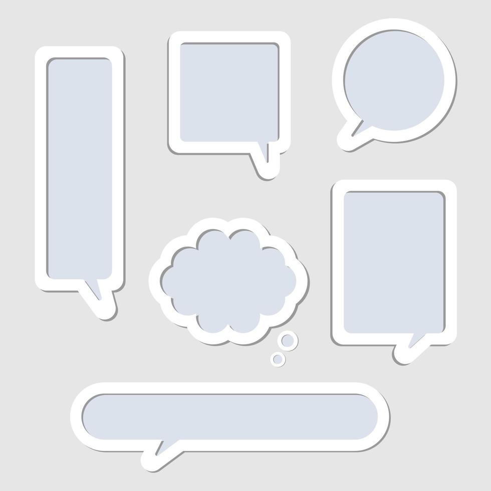 collection set of blank speech bubble balloon, think, speak, talk, text box, banner, flat design, vector illustration