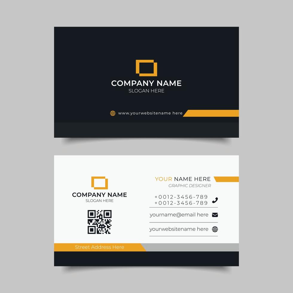 Professional elegant modern business card design vector