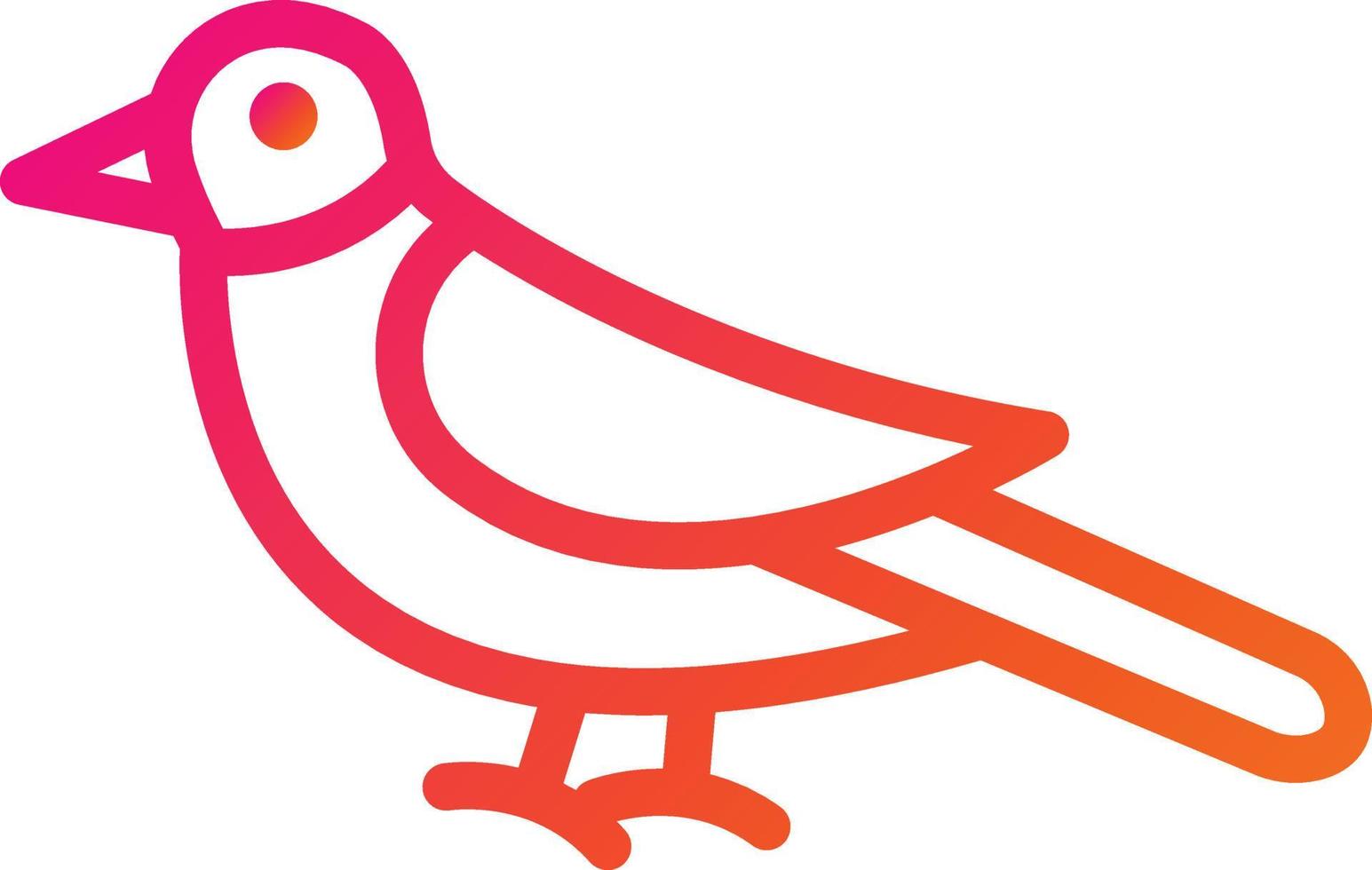 ilustración de diseño de icono de vector de pájaro