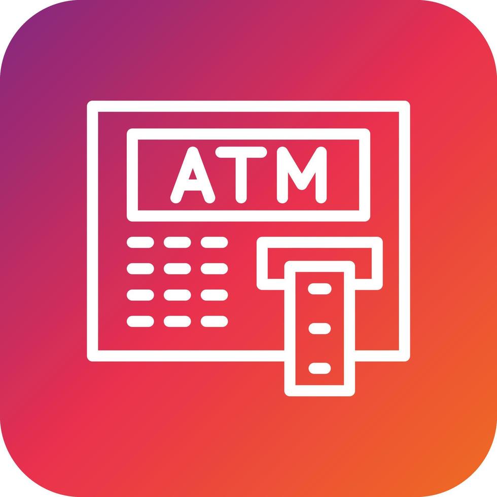 Atm machine Vector Icon Design Illustration