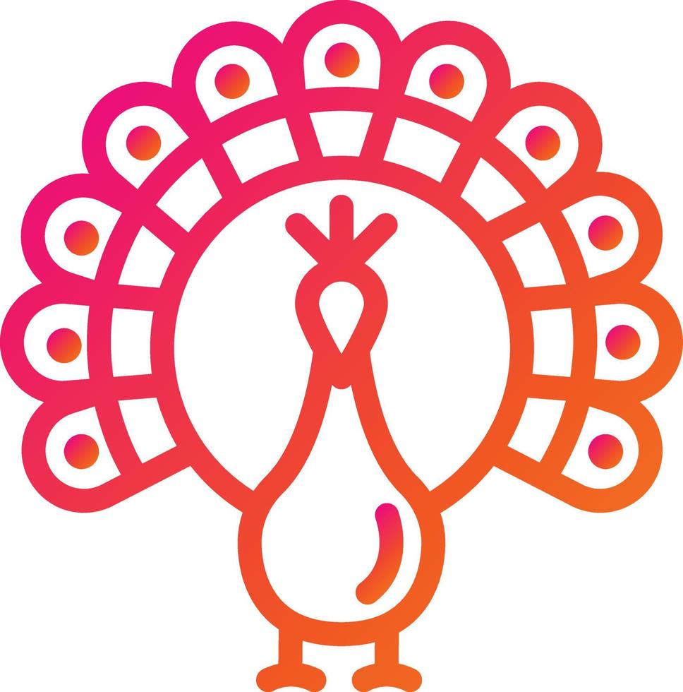 Peacock Vector Icon Design Illustration