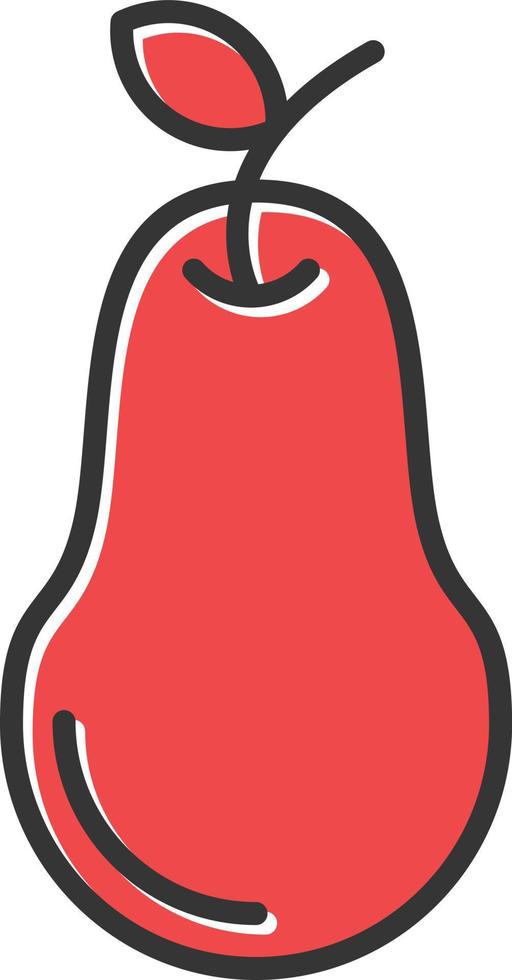Pear Filled Icon vector