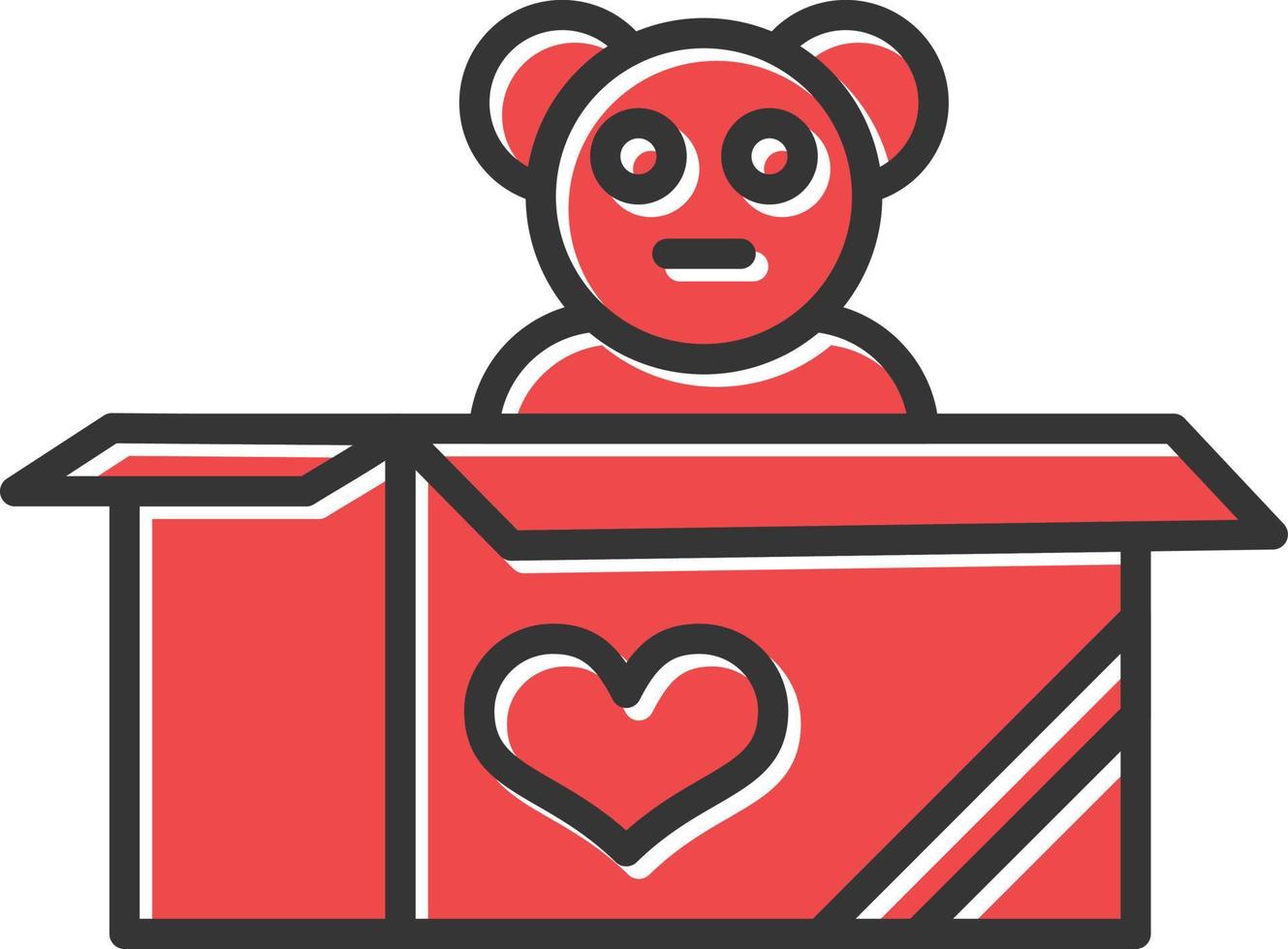 Toy Donate Filled Icon vector