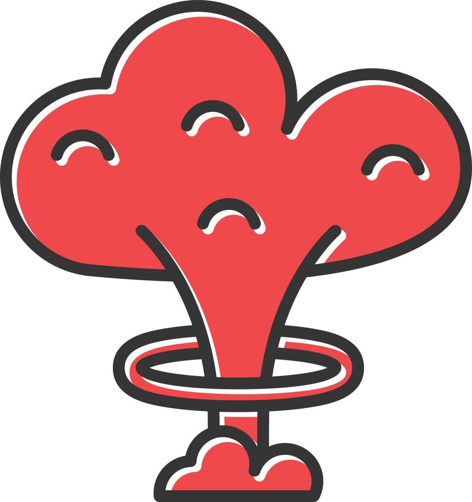 Nuclear Explosion Filled Icon vector
