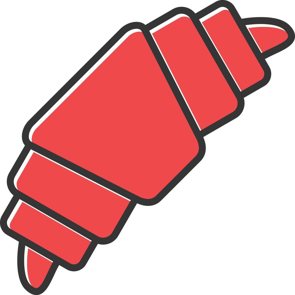 Croissant Filled Icon vector