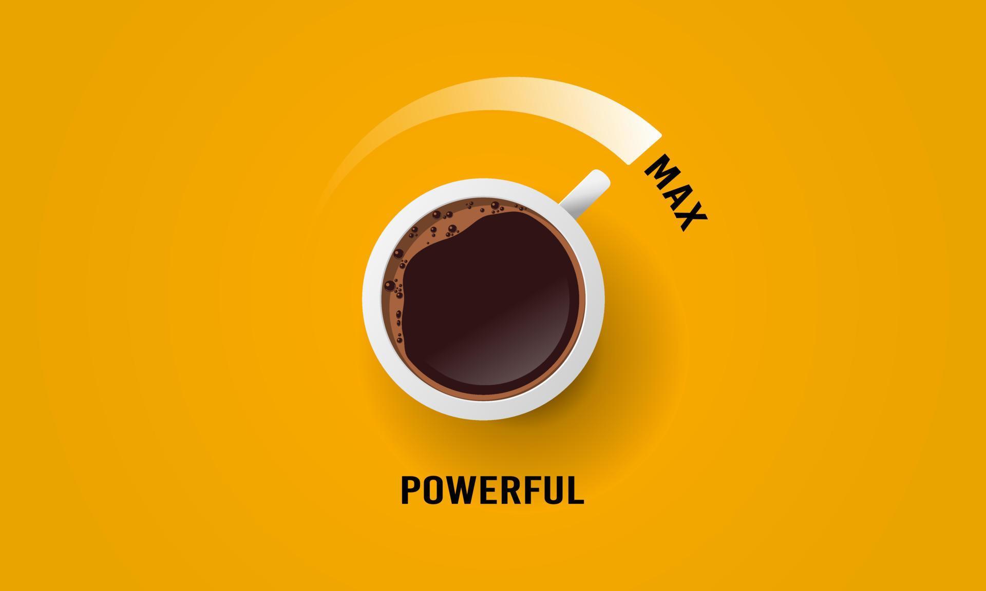 Coffee power full max banner or poster 10068960 Vector Art at Vecteezy