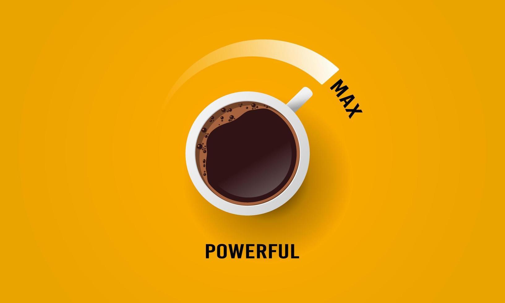 pancarta o póster de café power full max vector