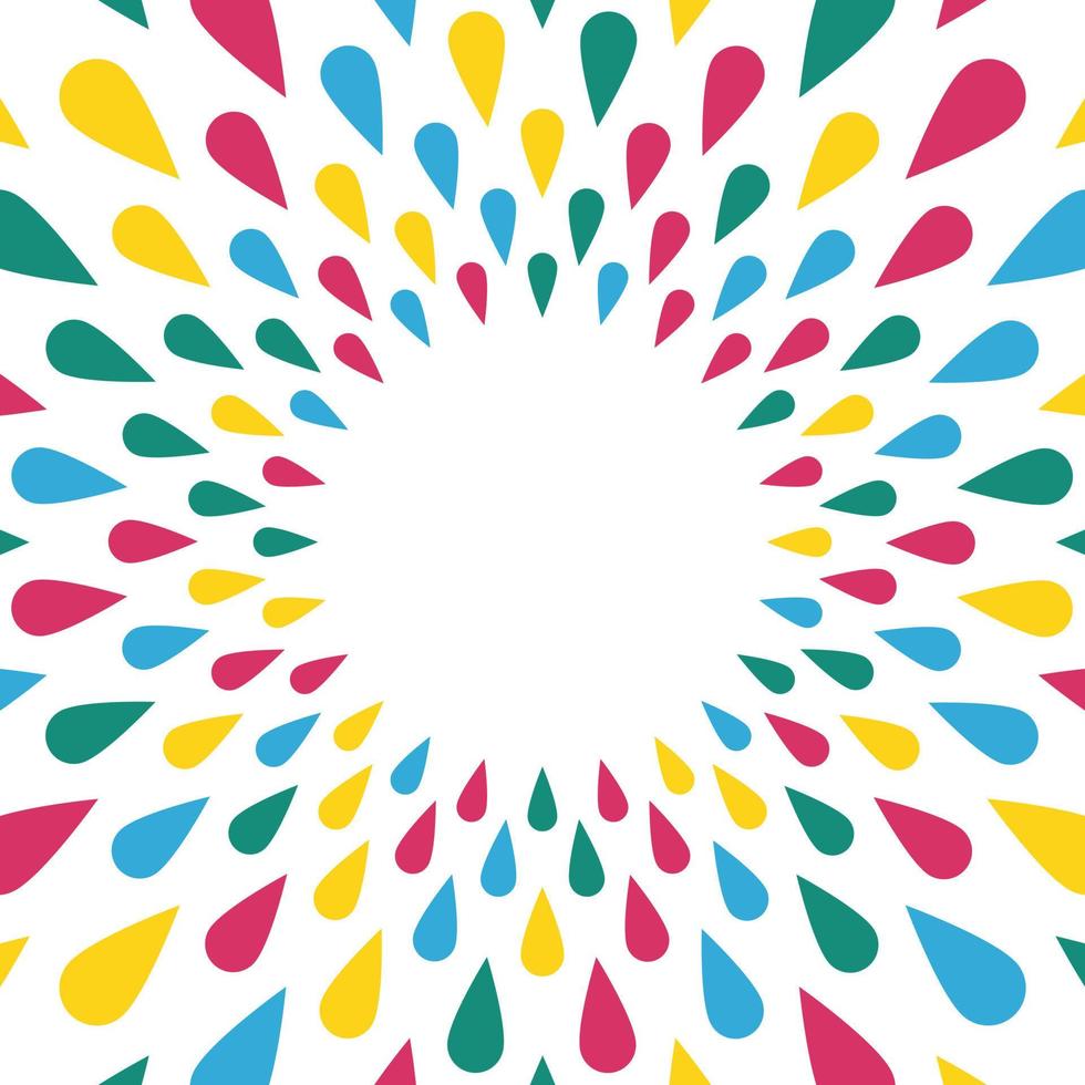 Colorful circles radius confetti spreading vector